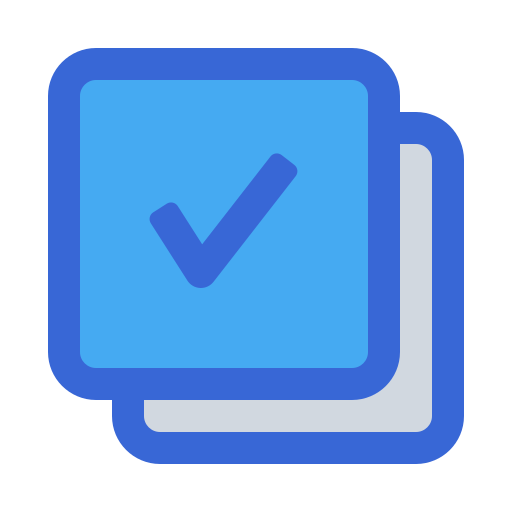 marca de verificación Generic Blue icono