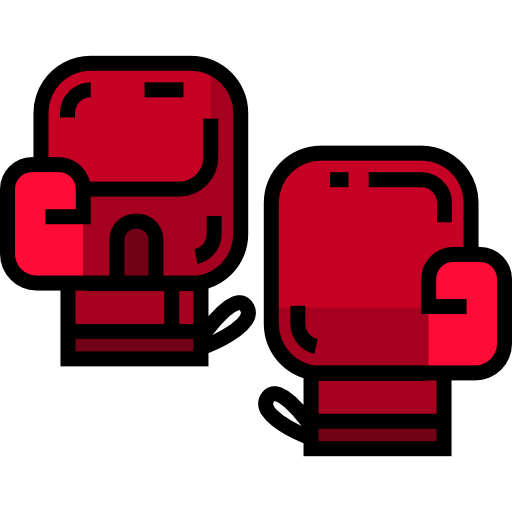 rękawice bokserskie Detailed Straight Lineal color ikona