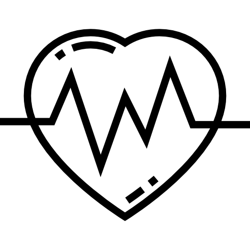 心電図 Detailed Straight Lineal icon