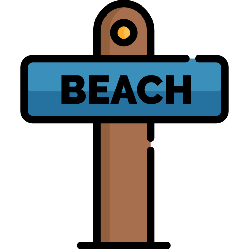 해변 Special Lineal color icon