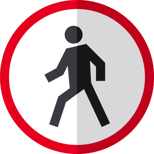 peatonal Basic Straight Flat icono