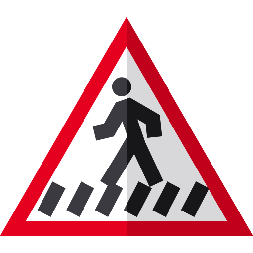 Zebra crossing Basic Straight Flat icon