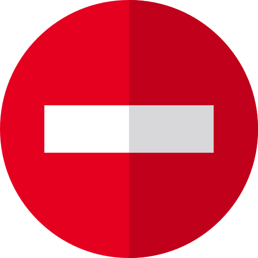 verboden manier Basic Straight Flat icoon