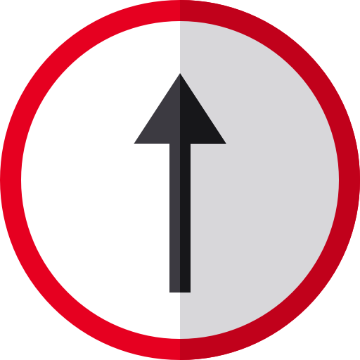 derecho Basic Straight Flat icono