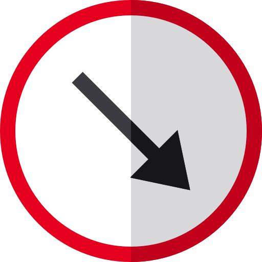 cartello stradale Basic Straight Flat icona