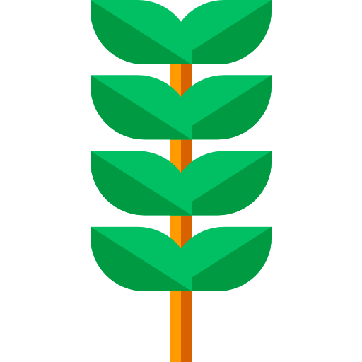 feuilles Basic Straight Flat Icône