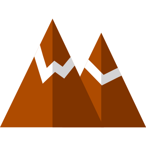 montagnes Basic Straight Flat Icône