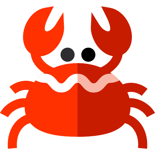 Crab Basic Straight Flat icon
