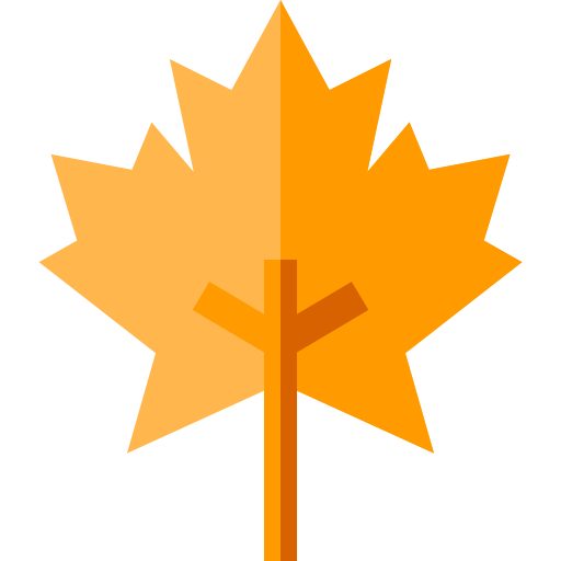 Maple leaf Basic Straight Flat icon