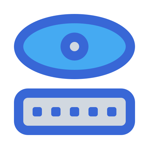 passwort anzeigen Generic Blue icon