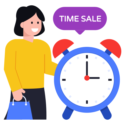 verkoop tijd Generic Flat icoon