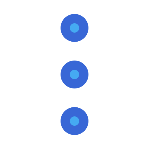 Three dots Generic Blue icon