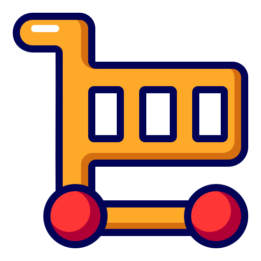 Shopping trolley Generic Outline Color icon