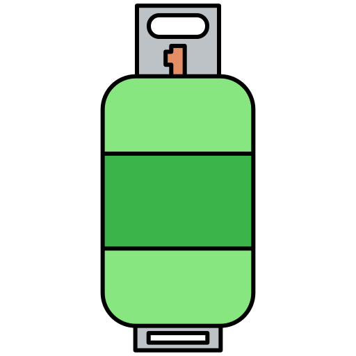 cilindro de gas Generic Thin Outline Color icono