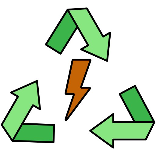 재생 에너지 Generic Thin Outline Color icon