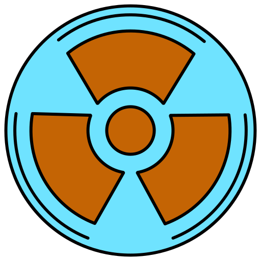 核エネルギー Generic Thin Outline Color icon