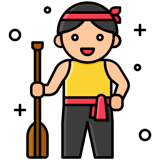 paddler Generic Outline Color icon