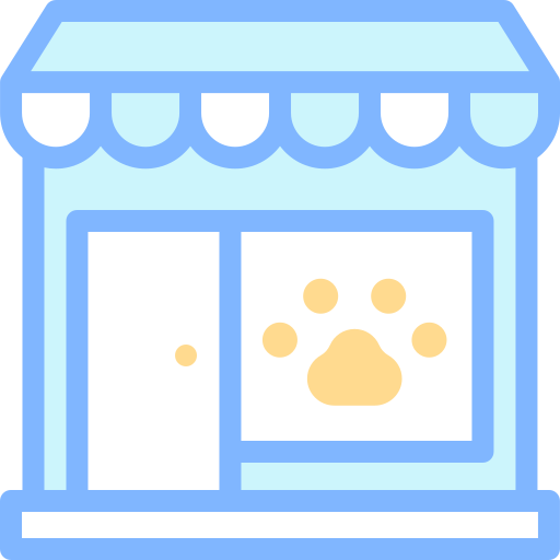 la tienda de animales Detailed color Lineal color icono
