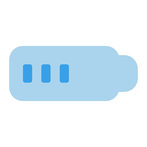 barra de batería Generic Blue icono