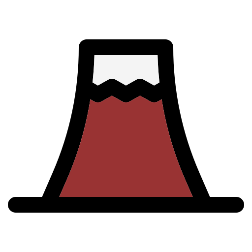 Гора Фудзи Generic Outline Color иконка