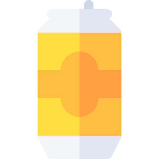 lata de cerveza Basic Rounded Flat icono