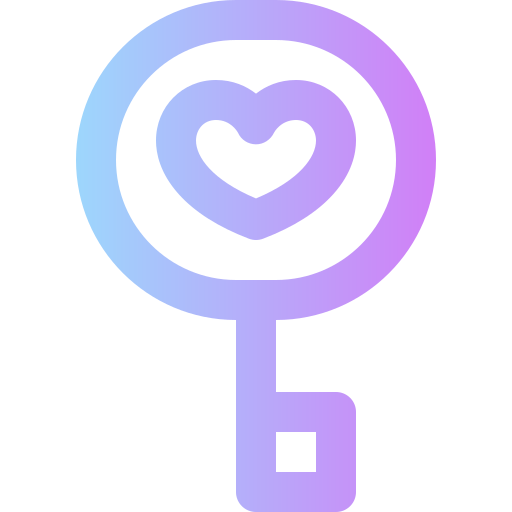 klucz miłości Super Basic Rounded Gradient ikona