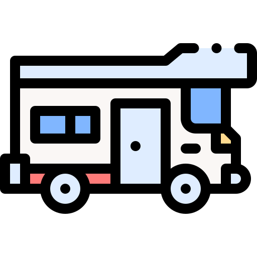 House on wheels Detailed Rounded Lineal color icon