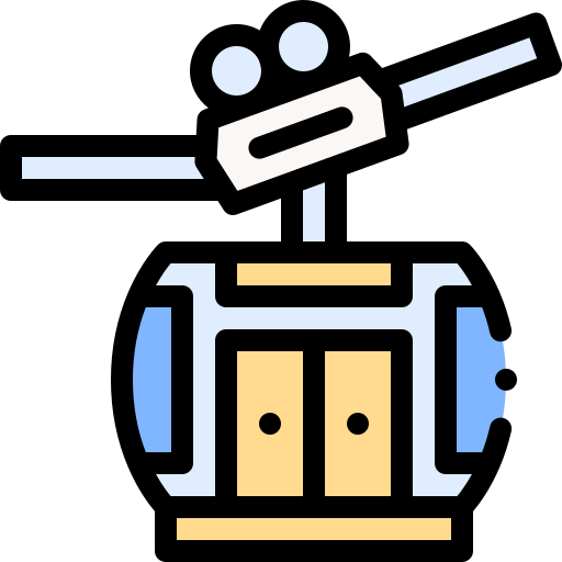 Ski lift Detailed Rounded Lineal color icon