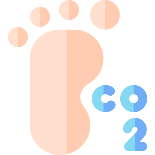 Углеродный след Basic Rounded Flat иконка