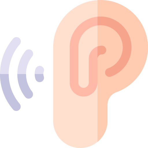 auditif Basic Rounded Flat Icône