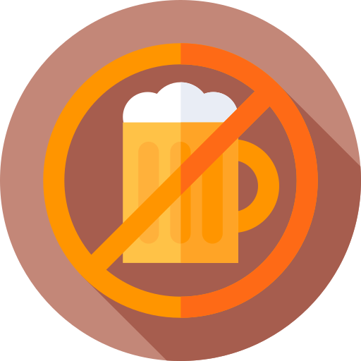 kein alkohol Flat Circular Flat icon