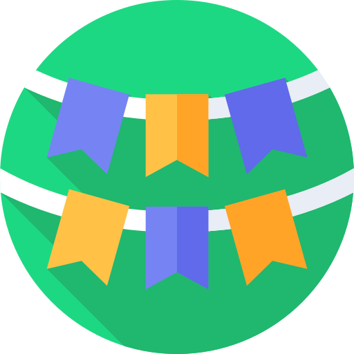 Garland Flat Circular Flat icon