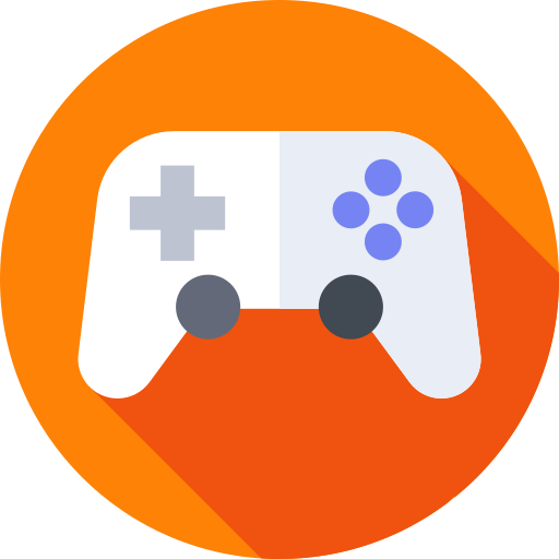 テレビゲーム Flat Circular Flat icon
