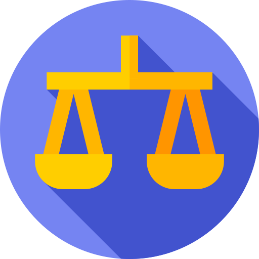 sprawiedliwość Flat Circular Flat ikona