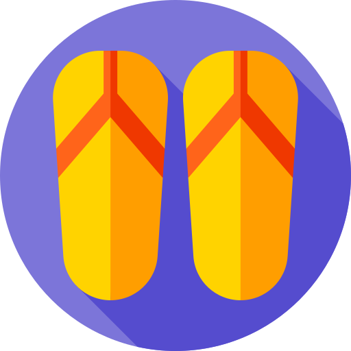 Flip flops Flat Circular Flat icon
