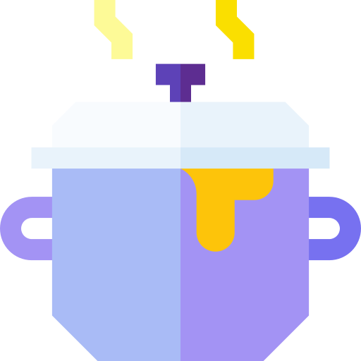 Cooking pot Basic Straight Flat icon