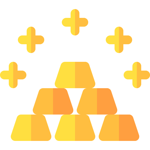 金のインゴット Basic Rounded Flat icon