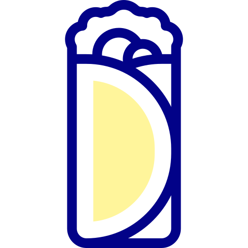 Буррито Detailed Mixed Lineal color иконка