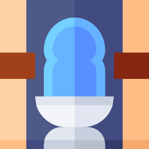 reinigende fontein Basic Straight Flat icoon