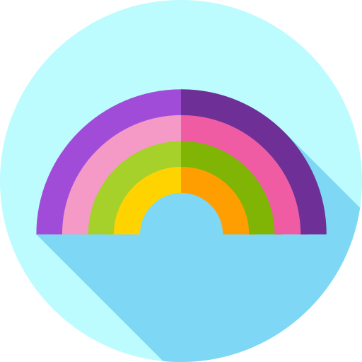 arco-íris Flat Circular Flat Ícone