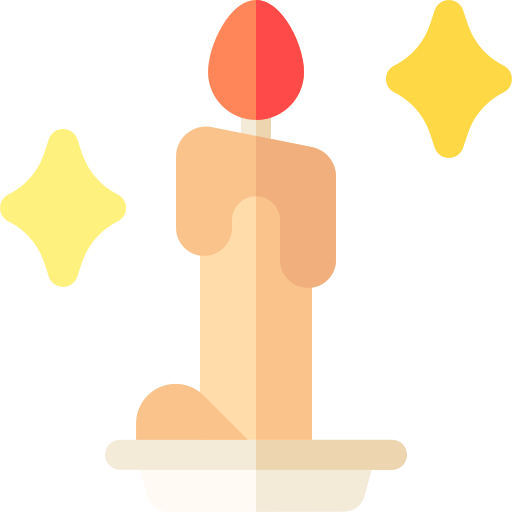 lume di candela Basic Rounded Flat icona