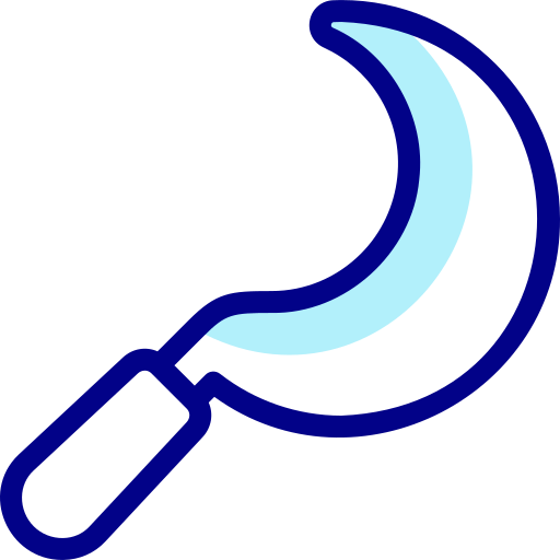Sickle Detailed Mixed Lineal color icon