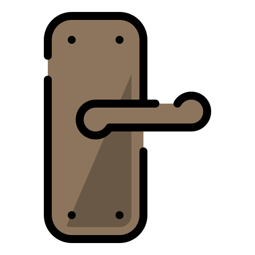 Door handle Generic Outline Color icon