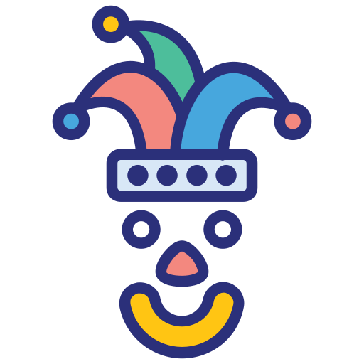 Jester hat Generic Outline Color icon