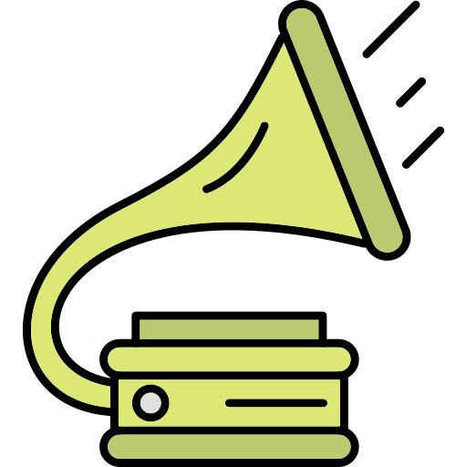 gramophone Generic Thin Outline Color Icône