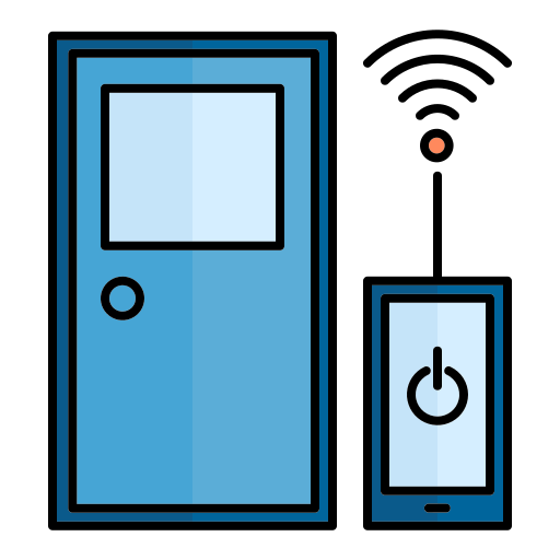 Smart door Generic Outline Color icon