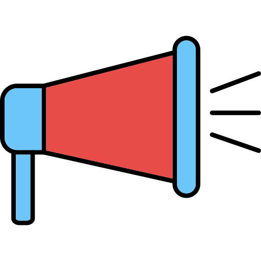 Megaphone Generic Thin Outline Color icon