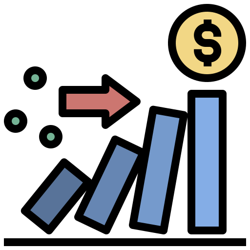 economische crisis Noomtah Lineal color icoon