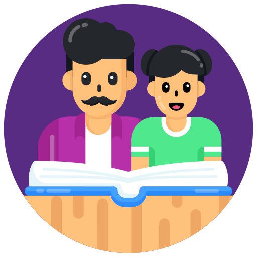 Father and daughter Generic Circular icon