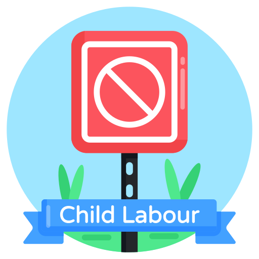 geen kinderarbeid Generic Circular icoon